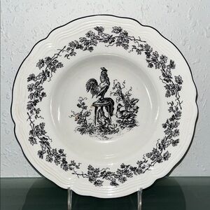 Vintage New England Toile Soup Bowl - Tabletops Unlimited 9 1/4"